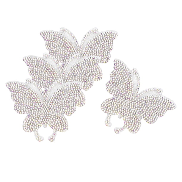 Parches De Costura Gloria 4 piezas De mariposa De imitación hierro en apliques multicolor