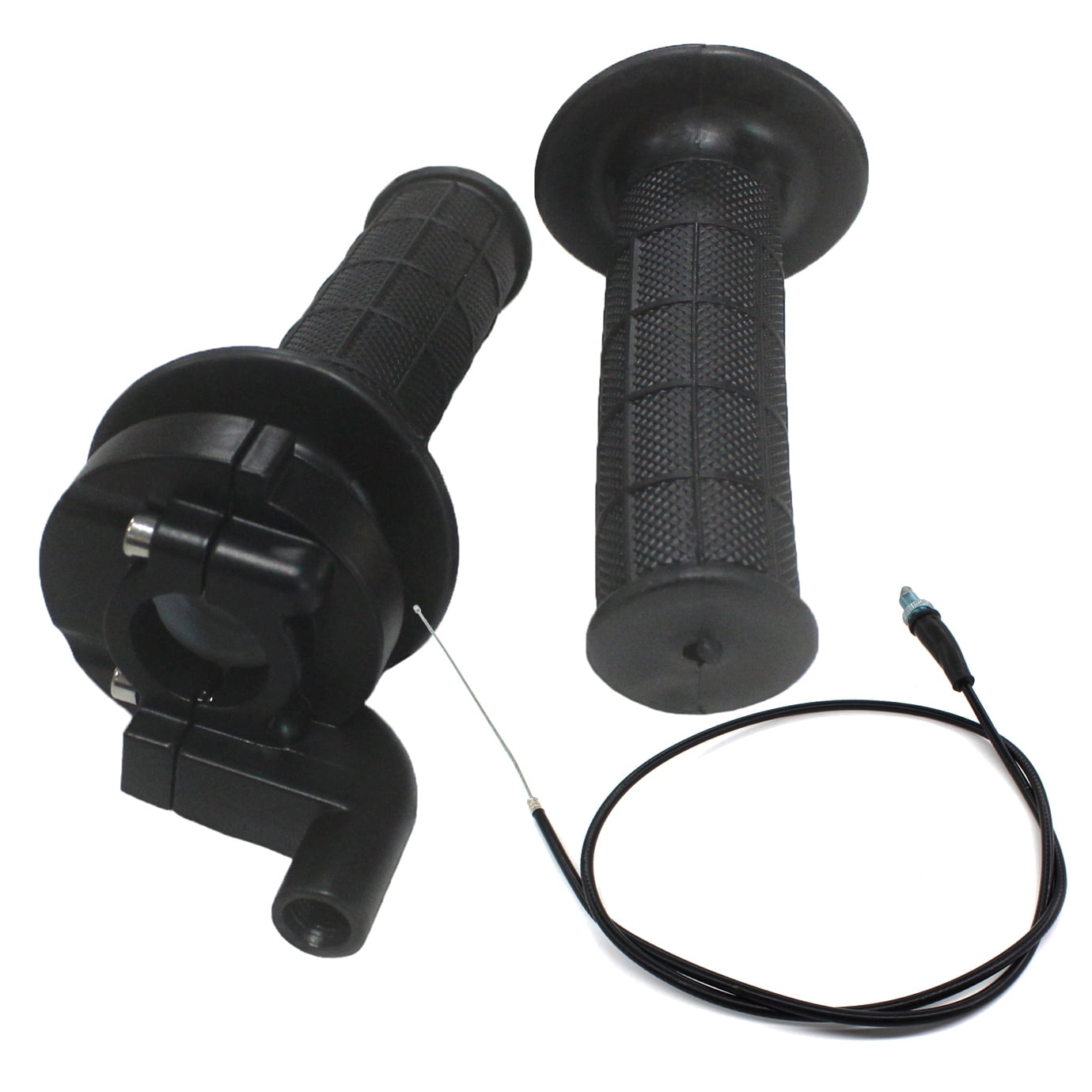 Left & Right Handle Bar W/ Throttle Tube & 50" Grip Cable Kit  for Lifan 100cc 125cc 150cc 200cc Dirt Pit Bike
