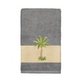 thumbnail image 2 of Authentic Hotel and Spa  Turkish Cotton Palm Tree Embroidered Charcoal Grey Hand Towel, 2 of 3