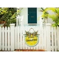 thumbnail image 3 of Sweet Summertime Door Sign Home Decor Round Wood Wreaths Wall Hanging Sign Farmhouse Porch Sign Front Door Decoration for Housewarming Gift All Seasons Holiday,11In, 3 of 5