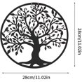 thumbnail image 2 of Tree of Life Metal Art Sculpture, Wall Hanging Tree Silhouette Decor, Tree Life Metal Hang Wall, 2 of 5