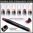 thumbnail image 3 of LUZAXA 6 PCS Brown Neutral Metallic Eyeshadow Stick, 3 of 4