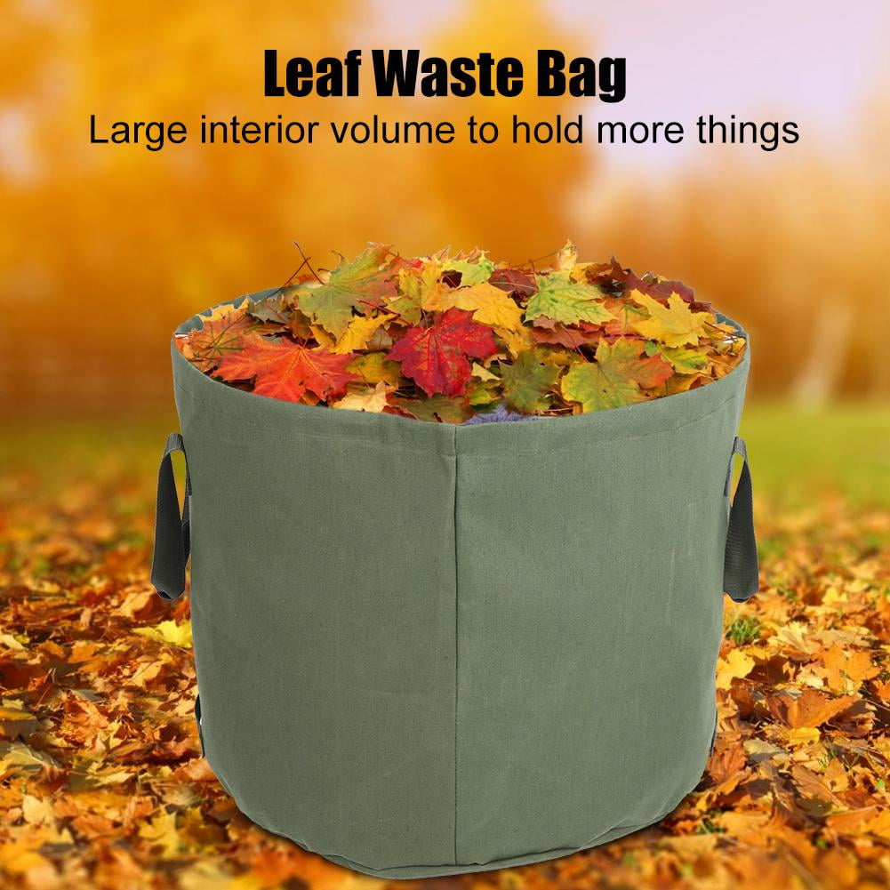 Domqga Portable Waterproof Reusable Canvas Garden Lawn Leaf Trash Waste