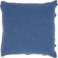 thumbnail image 4 of Boho Chic Blue Textured Lines Throw Pillow, 4 of 4