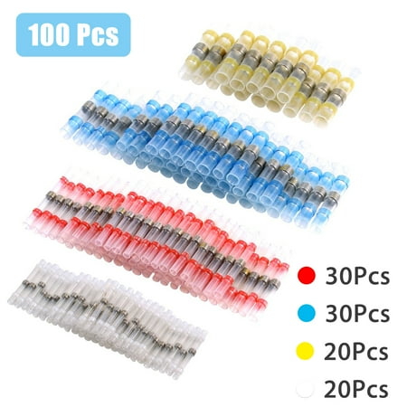 Nut 73b Wire Connector - 100pcs 4 Sizes Waterproof Solder Seal Wire Connectors, Sleeve Heat Shrink Tube Terminal Connector