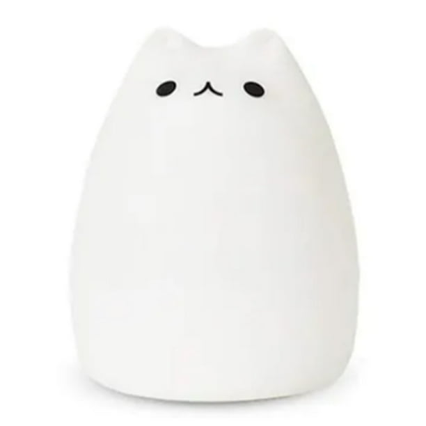 Luz nocturna para niños, luz nocturna de gato lindo, lámpara de noche de noche de gato lindo, lámpara de noche LED de color, rendimiento sólido