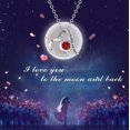 thumbnail image 4 of Collar infinito de corazón rojo para mujer, joyería colgante de plata 925 con cristales, regalo para mamá, hija, amiga, 4 of 5