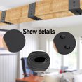 thumbnail image 4 of Faux Wood Beam Strap, 5FT PVC Leather Flexible Beams  Hiding Strap, Self Adhesive Decorative Wood Beams Metal Look Strap, Ceiling Beam Strap for Architectural Cabin Shutter, 4 of 7