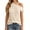 Khaki, variant on Womens Off One Shoulder Tops Summer Ribbed Knit Tank Tops Trendy Casual Loose Fit Sleeveless Tee Shirts