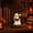 Cozy Cat, variant on Cozy Ghost Story Lantern Figurine, Resin Halloween Night Light, Mini Bookshelf Lamp for Desk, Mantel, Study Room, Home Library and Book Lover Gift
