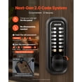 thumbnail image 4 of VEVOR Mechanical Keyless Entry Door Lock, 2.0 Code Upgrade, 4-7 Digits Code, Single-Sided Push Button Combination Mechanical Keypad Door Knob, Auto Locking, for Garden Gates, Indoor or Outdoor, Black, 4 of 9
