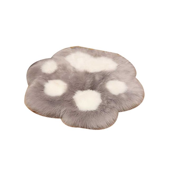 Billuyoard Alfombra de felpa con forma de huella de Animal, moda para el hogar, Hotel, dormitorio, oficina, sala de estar, dormitorio, sofá, mesita Decoración del hogar Gris 100x85cm Billuyoard HA071918-13