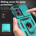 thumbnail image 4 of for Motorola Edge 2024 Case with Slide Camera Cover HD Screen Protector [Military Grade Drop Tested] Magnetic Ring Holder Kickstand Protective Phone Case for Motorola Moto Edge 2024, Mint, 4 of 17