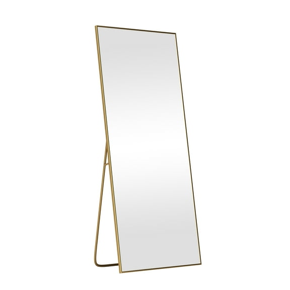 75x38 Oversized Rectangle Aluminum Alloy Frame Full Length Mirror Floor Mirror,Gold