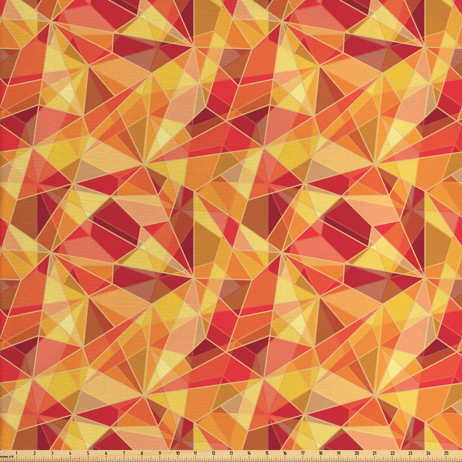 Abstract Fabric by The Yard, Mosaic Pattern with Fractal Triangle