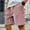 Pink_001, variant on Domuza Men's Shorts Casual Drawstring Elastic Waist 7 Inch Corduroy Short Summer New Trendy Lightweight Relaxed Fit Beach Shorts with Pockets Light Green XXL