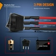 thumbnail image 5 of Interruptor basculante LED Unbranded 12V 20A Redondo Azul 8 Piezas con 24 Piezas Cables, 5 of 5
