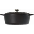 thumbnail image 3 of Le Creuset Cast Iron Signature Oval Casserole, 29cm, 29 cm, Matte Black, 3 of 6
