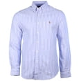 thumbnail image 1 of Polo Ralph Lauren Men's Long Sleeve Button Down Oxford Shirt-Blue/White, 1 of 3