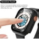 thumbnail image 3 of (2 Pack) Compatible with Apple Watch Case 45mm with Screen Protector, Full Coverage Bubble-Free Cover Defense Edge for iWatch Series 7, 45mm Black/Red, 3 of 5