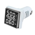 thumbnail image 1 of Three-Digit Display AC Current Voltage Frequency 3-in-1 Indicator 22mm Square Head LED Multi-Function Measuring Instrument Monitor AC60-500V 0-100A 20-75Hz, 1 of 8