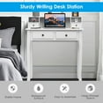 Costway Easy Assemble Sturdy Study Desk, White Home Office Computer