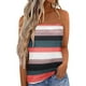 thumbnail image 1 of Camisas Para Mujer Sin Tirantes Bandeau Tank Top Rayas Patrón Tube Tops Casual Erógeno Fuera Del Hombro Blusa de Vacaciones Top Odeerbi  ODB124144, 1 of 4