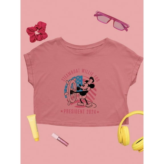 Humorous Political T-Shirt Crop Tee Women's