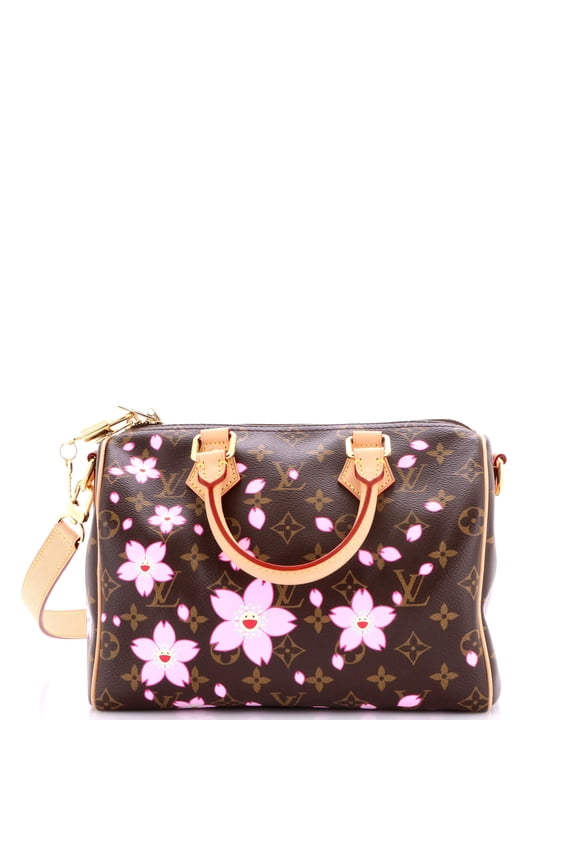 Pre-Owned x Takashi Murakami Speedy Handbag Limited Edition Cherry Blossom Monogram 25 By Rebag