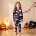 thumbnail image 5 of CAICJ98 Toddler Girls Halloween Pajamas Pumpkin Ghost Little Boys Pajamas 2 Piece Pjs Set Kids Soft Cotton Long Sleeve Sleepwear (4-5 T,Dark Purple), 5 of 9