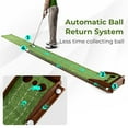 thumbnail image 3 of 10ft Golf Putting Mat - Automatic Ball Return, 3 Hole Sizes (3.5"/2.7"/2.4"), Brown+Green, 3 of 11