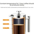 thumbnail image 4 of European-Inspired 304 Stainless Steel French Press Coffee Maker with Double-Layer Design - 1000ML Mirror Finish, Built-in Easy-Clean Filter for Versatile Coffee & Tea Brewing, Sleek Modern Kitchen, 4 of 6