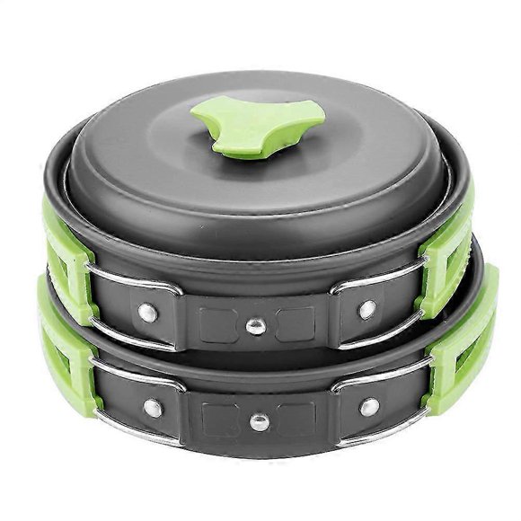 26-27 8pcs Camping Cookware Set Portable Pots and Pans for Outdoor Use