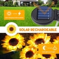 thumbnail image 4 of Bearachild Luz de girasoles solares para exteriores, IP65, resistente al agua, para jardín, camino, parque, Patio, porche, decoración de pasarela, Iluminación y accesorios Tres cabezas Bearachild HA073198-02, 4 of 6