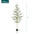 thumbnail image 5 of DR.Planzen 7ft Faux Black Olive Tree - Realistic Potted Artificial Tree with Natural Trunk & Silk Leaves - Tall Faux Plant for Home, Office, Indoor & Outdoor Decor - Low Maintenance & UV Resistant, 5 of 11