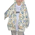 thumbnail image 3 of Seyurigaoka Women Juniors Oversized Hoodie Jacket Star Print Hooded Long Sleeve Full-Zipper Sweatshirt Outwear Tops with Pockets for Teen Girls, 3 of 7