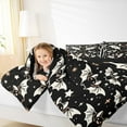 thumbnail image 4 of Feelyou Cartoon Bat Print Queen Comforter Set, Happy Halloween Bedding Sets, Kawaii Stars Reversible Bedding Comforter Set, Microfiber Bedroom Decor,3 Pieces, 4 of 8