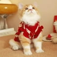 thumbnail image 2 of Autumn and Winter Christmas Cat Knitted Sweater Soft and Warm Pet Clothing - S, 2 of 5