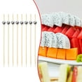 thumbnail image 5 of Cheer.US Cocktail Pick Food Appetizer Toothpick Bamboo Fruit Toothpick  4.7 inch Bamboo Skewers Food Picks  Party Toothpick for Appetizer and Cocktail Drinks (100 Pack), 5 of 7