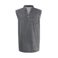 thumbnail image 2 of Mens Tank Tops Summer Casual Workout Loose Fit Henley Shirts Lightweight Muscle Sleeveless Tee Shirts with Pockets, XL, 2 of 4