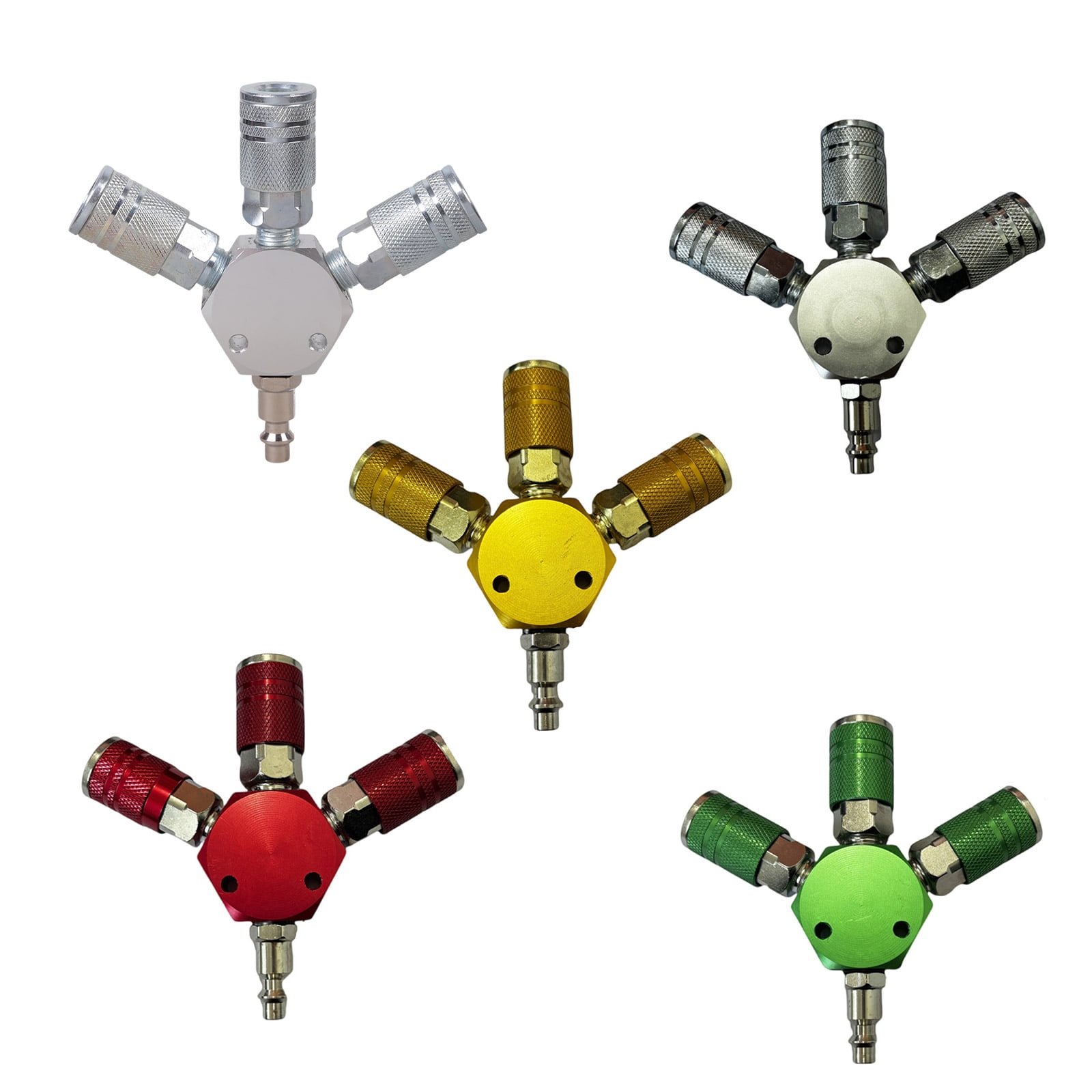 Three WAY Manifold Quick Coupler Coupling For Air Compressor Tool Manifold Split Hose Connectors for Industrial Workers