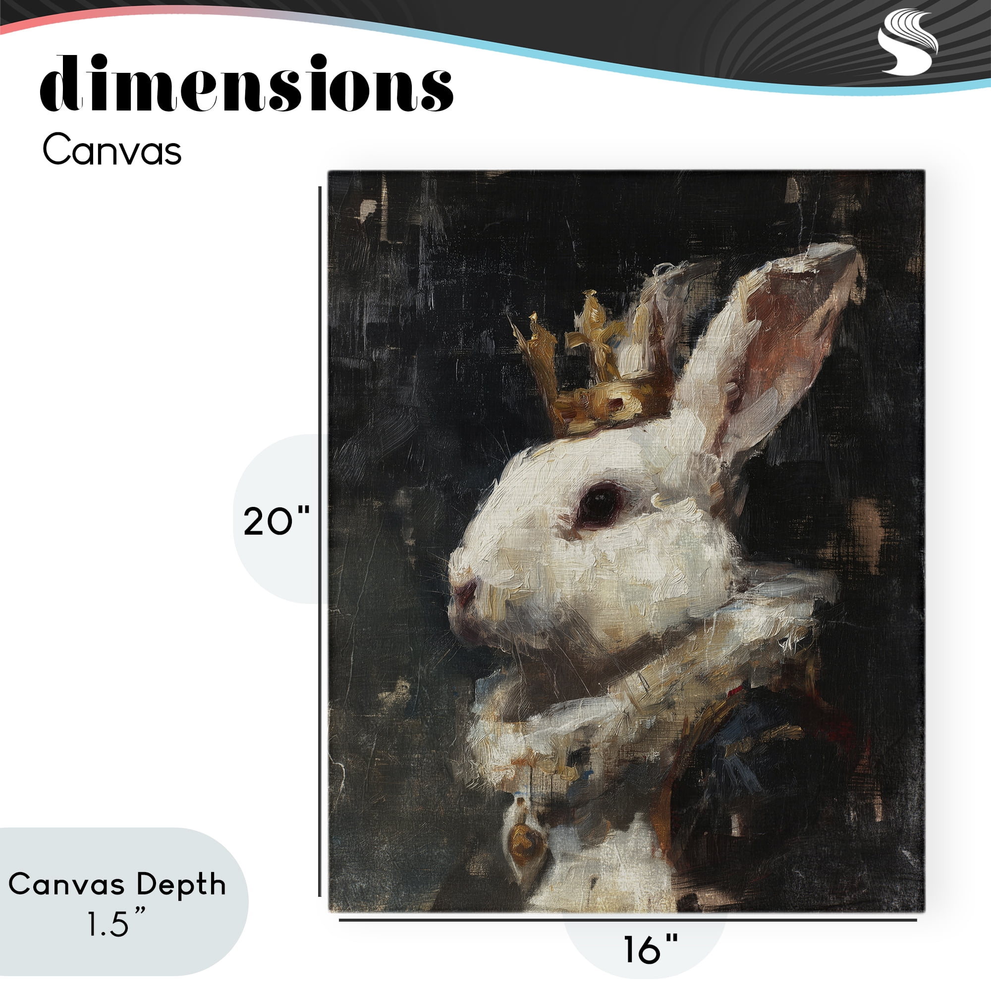 Stupell Industries Regal Monarch Rabbit Canvas Wall Art, design by Svetlana Aleynikova