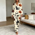 thumbnail image 2 of Fewfanhot Womens Lounge Set Halloween Pjs Drawstring Long Sleeve Pj Sets with Pockets for Pajamas Party, 2 of 7