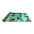 thumbnail image 2 of Ahgly Company Indoor Round Abstract Turquoise Blue Modern Area Rugs, 6' Round, 2 of 4