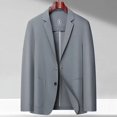 thumbnail image 2 of Chaqueta Gris para Hombre Abrigos de Fiesta Finos Trajes y Blazers de Hombre Slim Fit Sencillo Botonadura Moda 2024 Ropa Clásica Original Nueva, 2 of 5