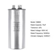 thumbnail image 2 of Uxcell 70uF 450V AC Aluminum Case with Terminal Round CBB65 Run Capacitor, 2 of 5