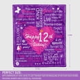 thumbnail image 2 of LHSHID 12th Birthday 12th Birthday Gifts for Girls 12th Birthday Girl Happy 12th Birthday Throw Blankets 40"x50", 2 of 8