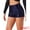 Dark Blue, variant on Women's Midrise Solid Sparkle Coctail Sequin Shorts S Black