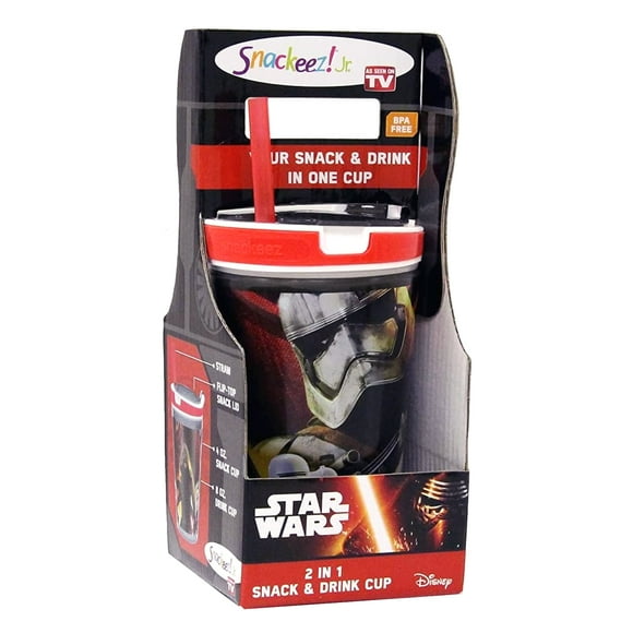 Snackeez Jr -  2-In-1 Snack & Drink Cup Combo With Lid And Straw Star Wars 7 Movie Edition As seen on tv (Stormtrooper)