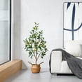 thumbnail image 6 of 4 ft Artificial lemon Plants with Realistic Leaves and Natural Trunk, Fake Potted Tree, 6 of 9